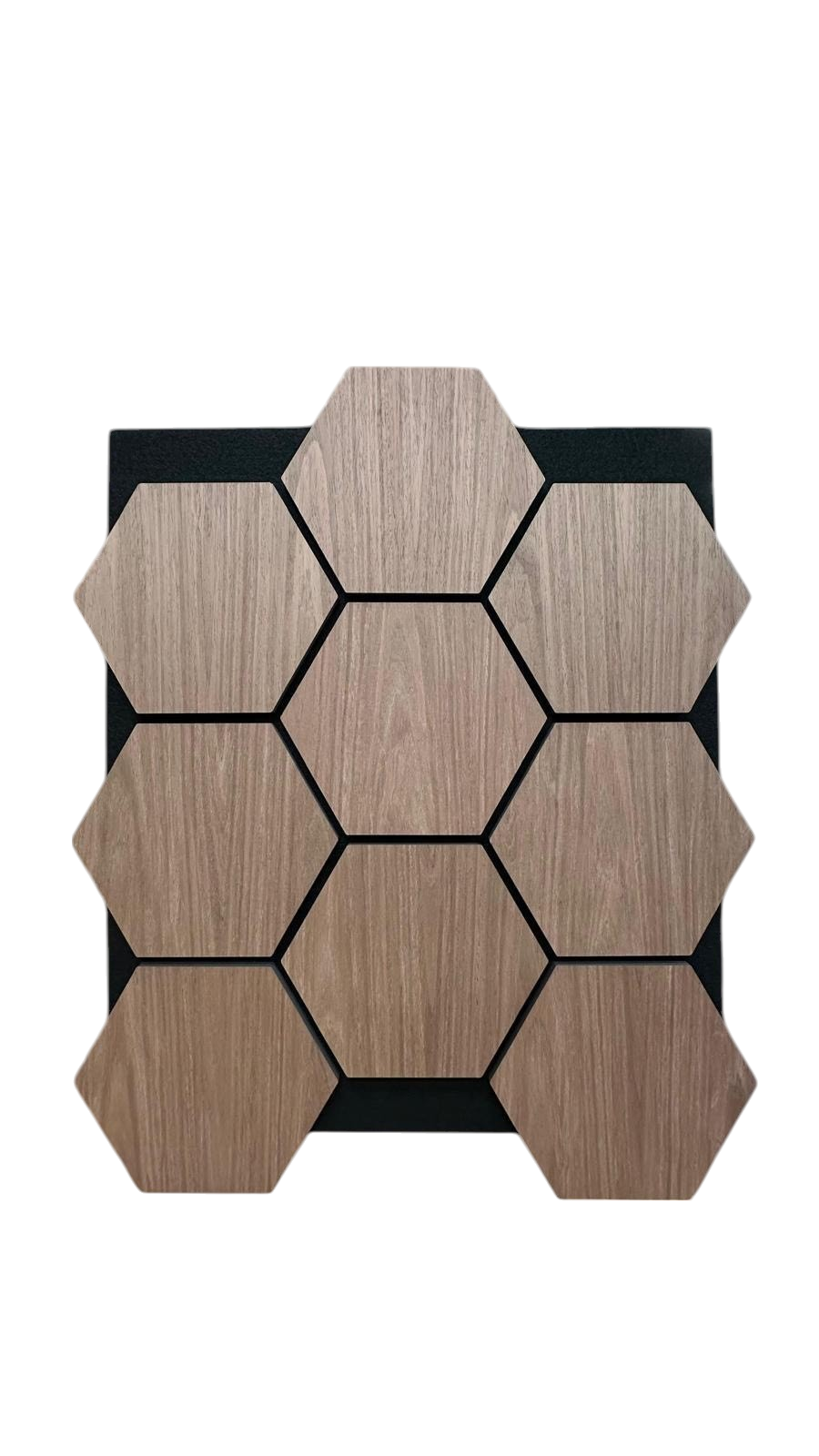 Confezione da 4 pannelli acustici esagonali in legno 700mm x 570mm Rovere chiaro