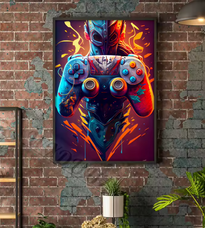 Quadri da Parete Premium - Neon Respawn: Collezione di Quadri da Parete per Gamer (Disponibili in Diverse Misure)